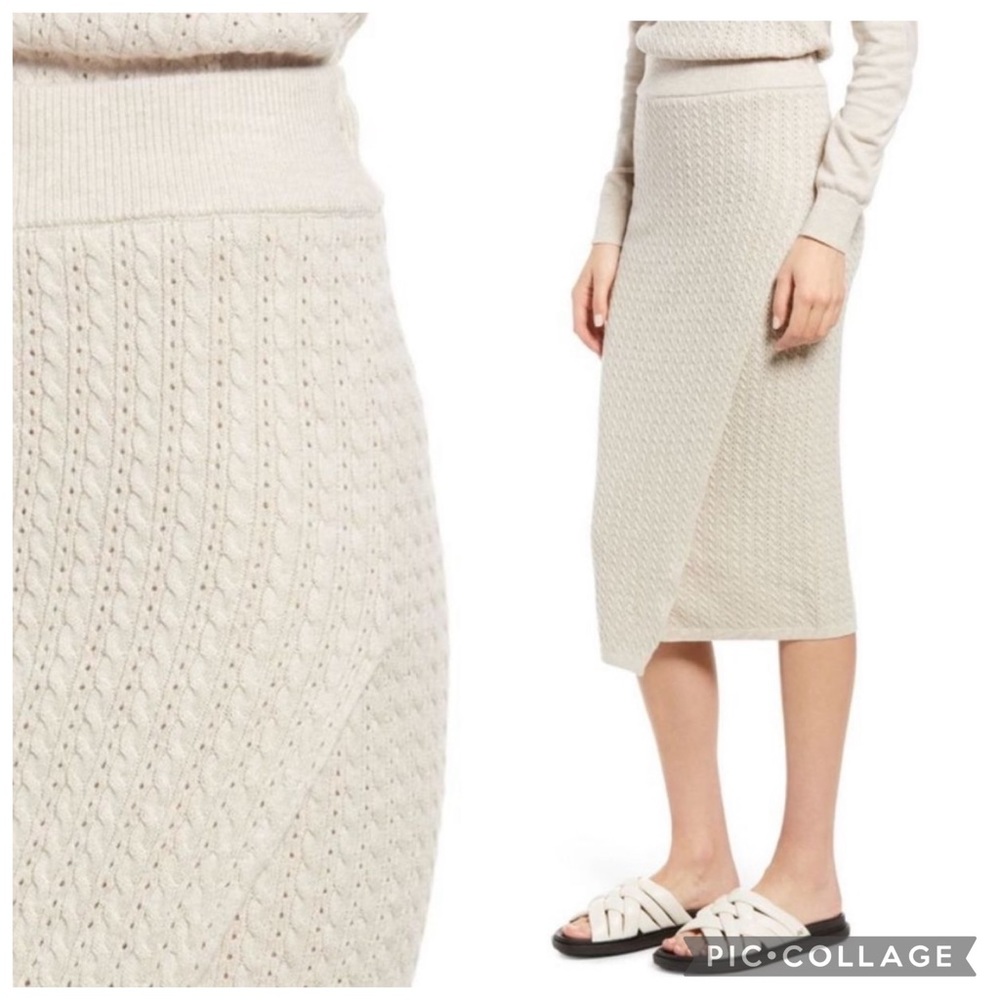 W18,19 Current Air Womens Pointelle Cable Knit